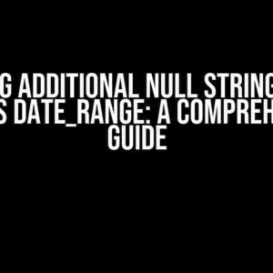 Avoiding Additional Null Strings Using Pandas date_range: A Comprehensive Guide