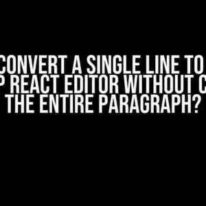 How to Convert a Single Line to Heading in Tiptap React Editor Without Changing the Entire Paragraph?